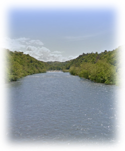 The French Broad River Near Marshall in Madison County NC